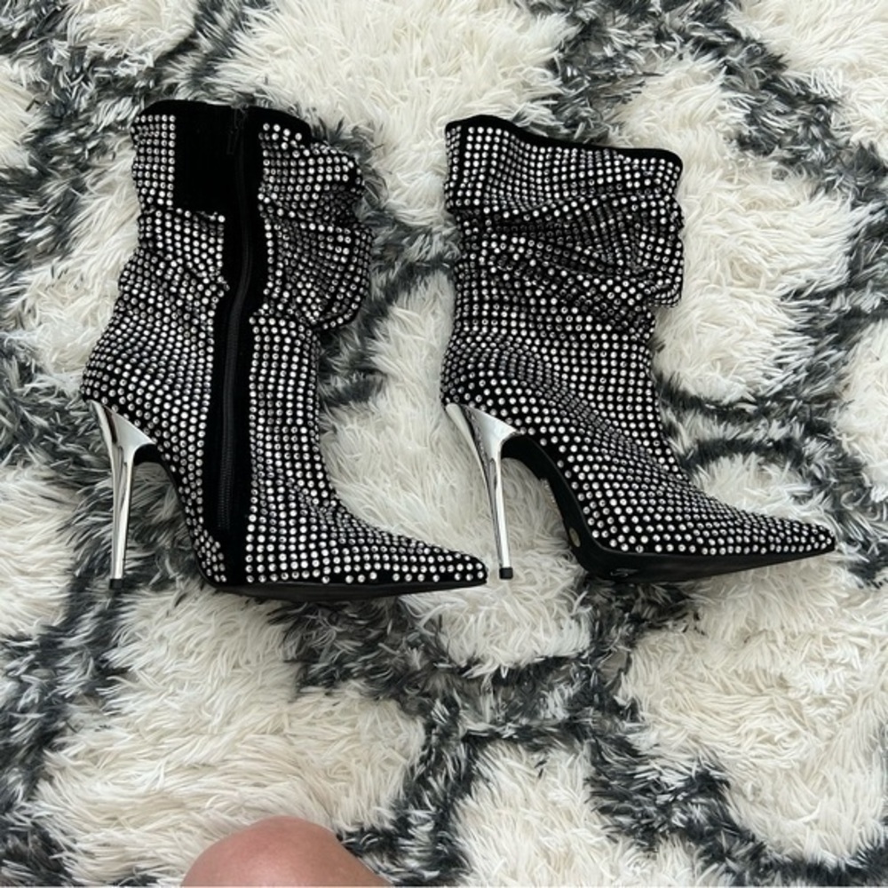 Jeffrey Campbell Rhinestone Slouch Boots